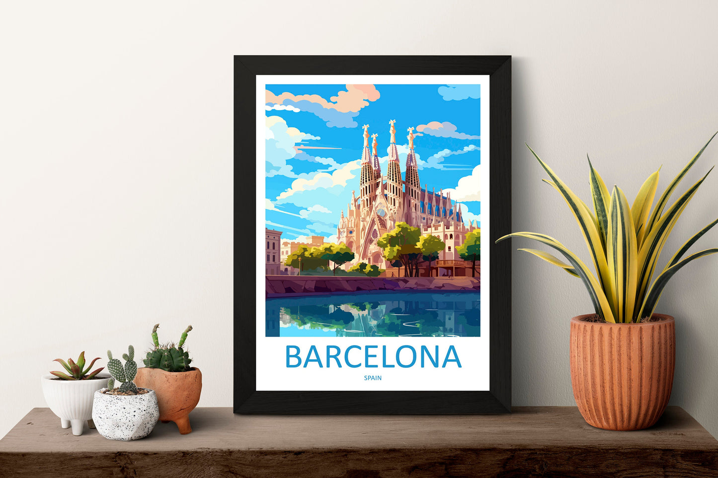 Barcelona Travel Print Wall Art Barcelona Wall Hanging Home Décor Barcelona Gift Art Lovers Spain Art Lover Gift Barcelona Print Spain Art