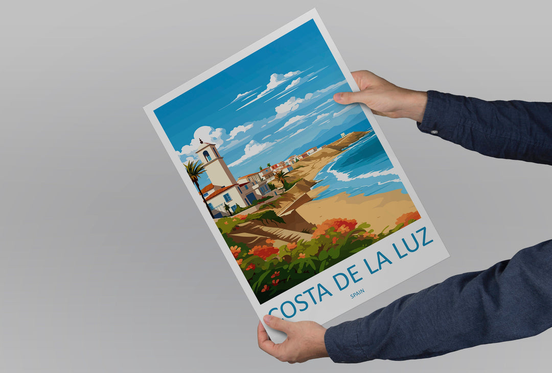 Costa de la Luz Travel Print Wall Art Costa de la Luz Wall Hanging Home Décor Costa de la Luz Gift Art Lovers Spain Art Gift Costa de la Luz