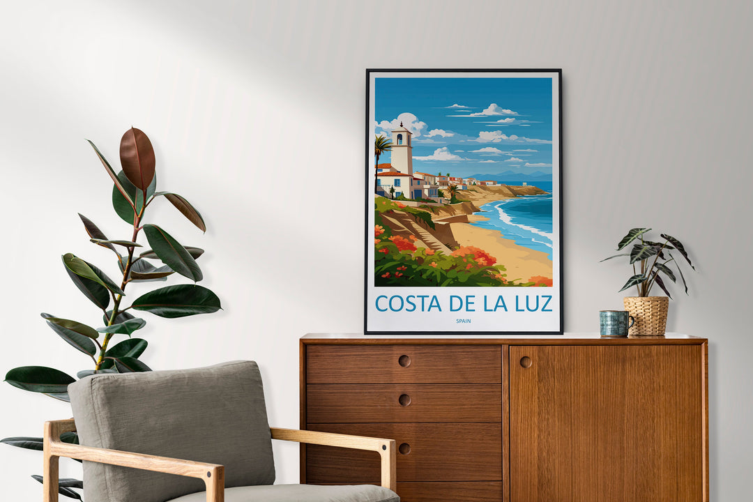 Costa de la Luz Travel Print Wall Art Costa de la Luz Wall Hanging Home Décor Costa de la Luz Gift Art Lovers Spain Art Gift Costa de la Luz