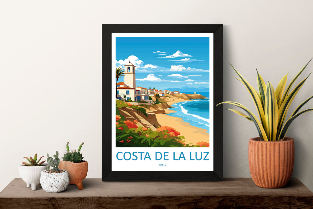 Costa de la Luz Travel Print Wall Art Costa de la Luz Wall Hanging Home Décor Costa de la Luz Gift Art Lovers Spain Art Gift Costa de la Luz
