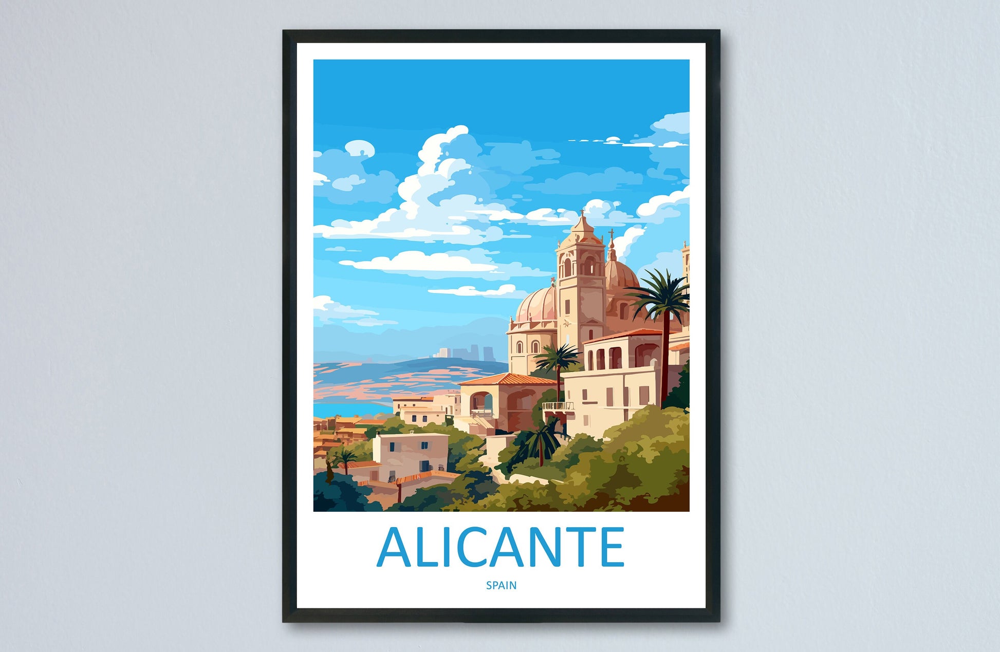 Alicante Travel Print Wall Art Alicante Wall Hanging Home Décor Alicante Gift Art Lovers Spain Art Gift Alicante Travel Poster art