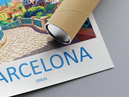 Barcelona Travel Print Wall Art Barcelona Wall Hanging Home Décor Barcelona Gift Art Lovers Spain Art Lover Gift Barcelona Print Spain Art