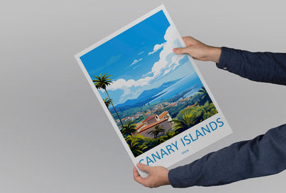Canary Islands Travel Print Wall Art Canary Islands Wall Hanging Home Décor Canary Islands Gift Art Lovers Spain Art Lover Gift