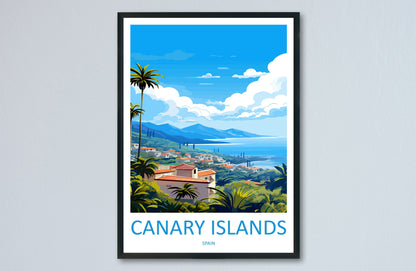 Canary Islands Travel Print Wall Art Canary Islands Wall Hanging Home Décor Canary Islands Gift Art Lovers Spain Art Lover Gift