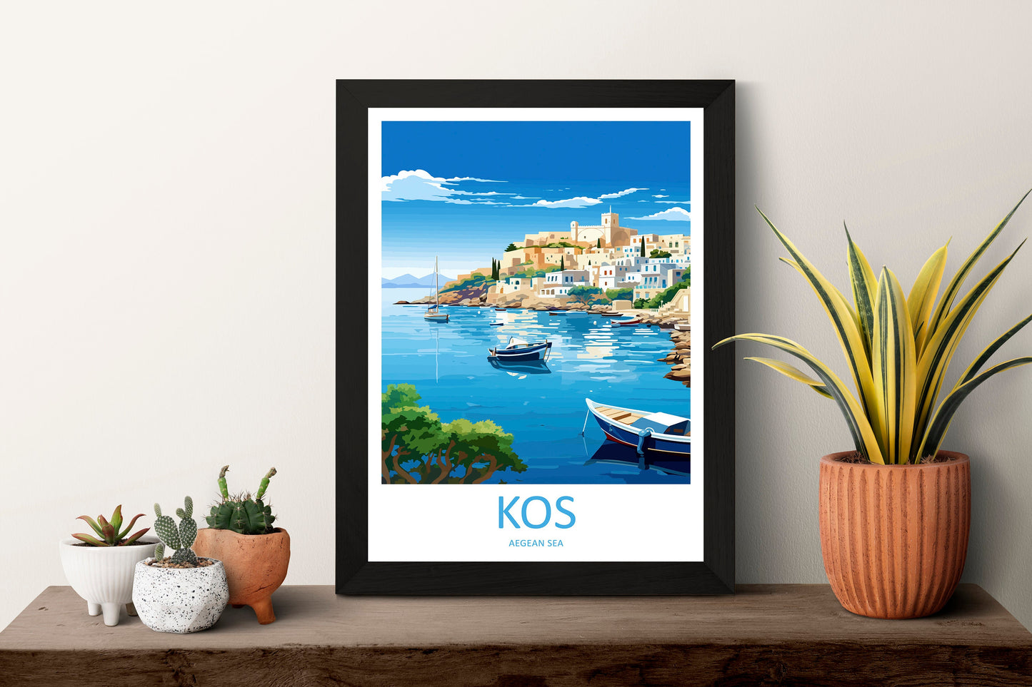 Kos Travel Print Wall Art Kos Wall Hanging Home Decoration Kos Gift Art Lovers Wall Art Print Kos Print