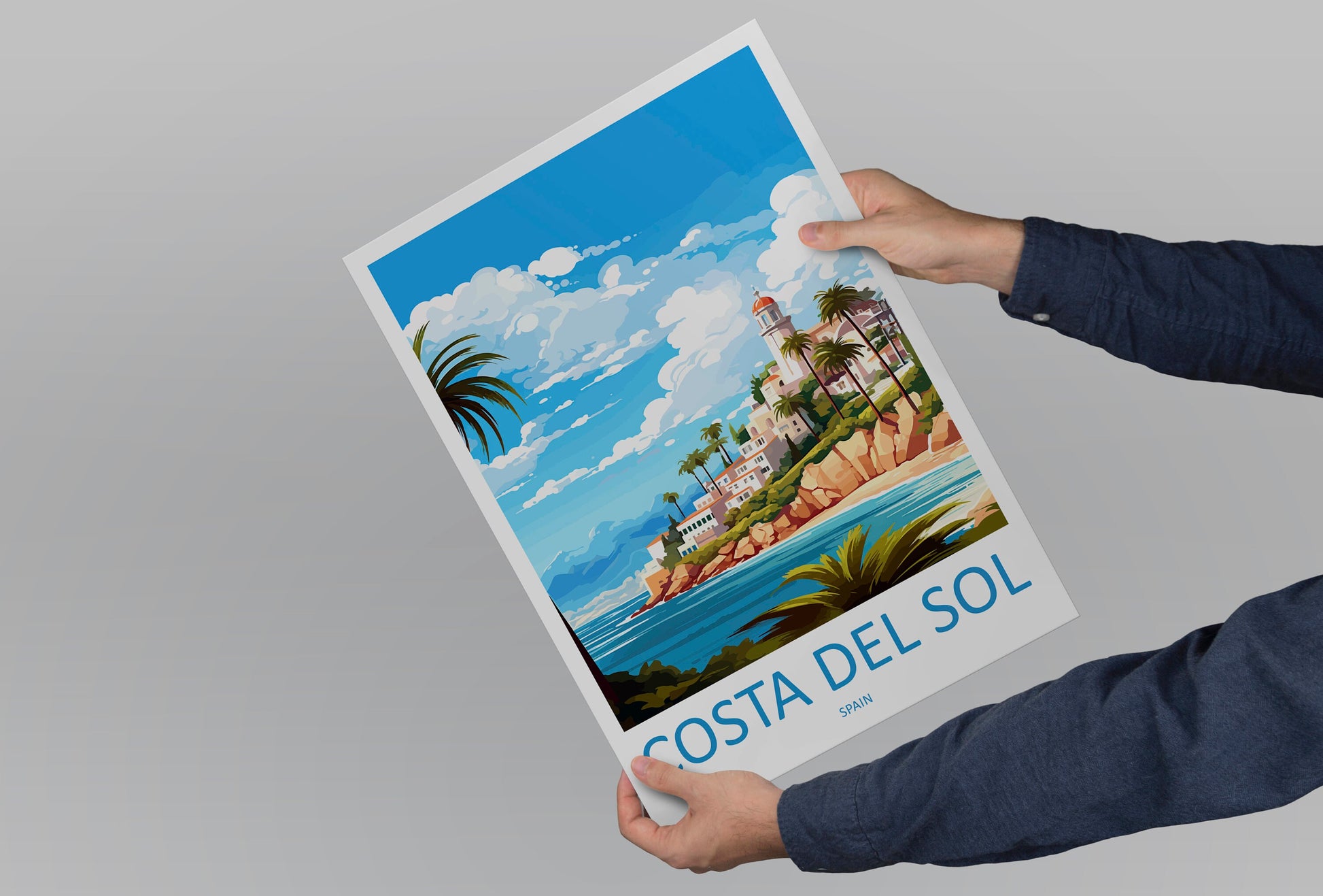Costa Del Sol Travel Print Wall Art Costa Del Sol Wall Hanging Home Décor Costa Del Sol Gift Art Lovers Spain Art Lover Gift Art Print