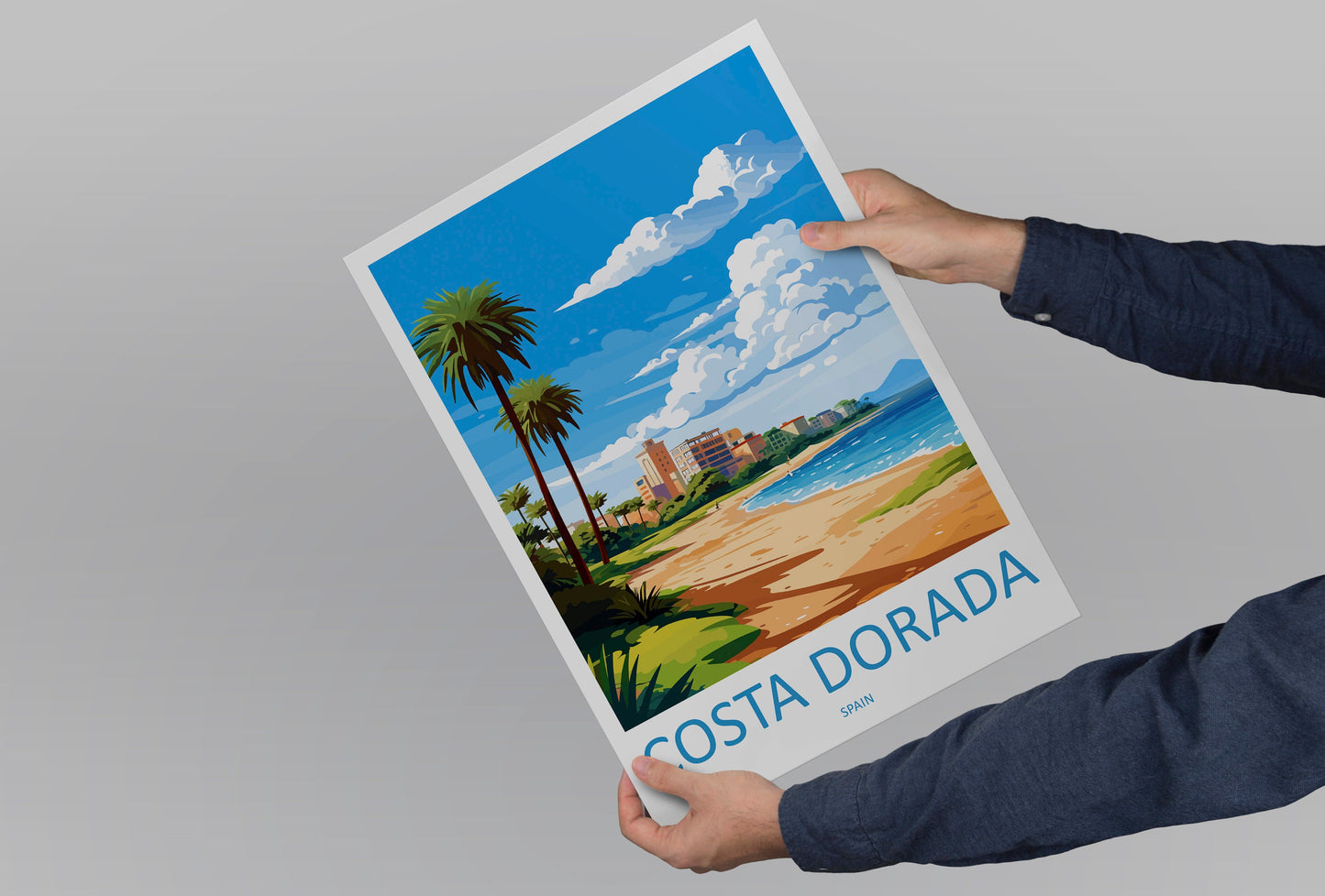 Costa Dorada Travel Print Wall Art Costa Dorada Wall Hanging Home Décor Costa Dorada Gift Art Lovers Spain Art Lover Gift Art Print