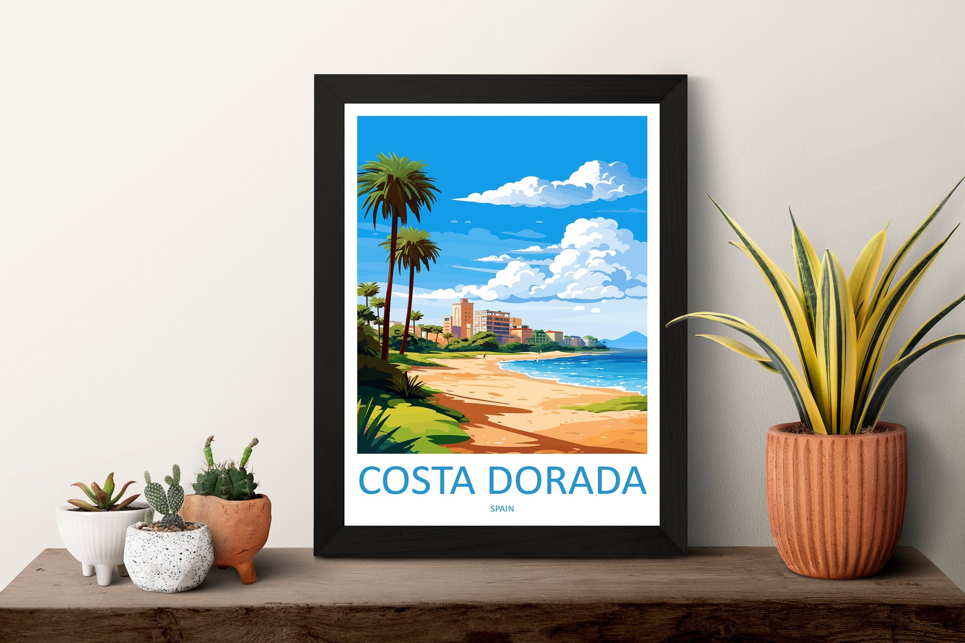 Costa Dorada Travel Print Wall Art Costa Dorada Wall Hanging Home Décor Costa Dorada Gift Art Lovers Spain Art Lover Gift Art Print