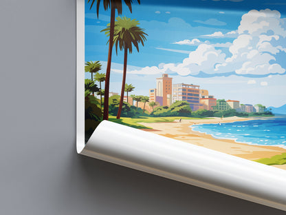 Costa Dorada Travel Print Wall Art Costa Dorada Wall Hanging Home Décor Costa Dorada Gift Art Lovers Spain Art Lover Gift Art Print