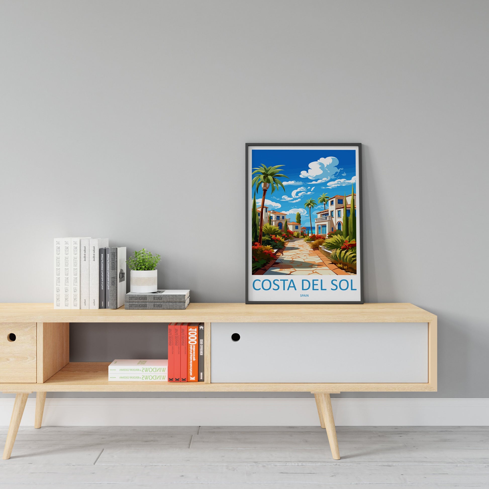 Costa Del Sol Travel Print Wall Art Costa Del Sol Wall Hanging Home Décor Costa Del Sol Gift Art Lovers Spain Art Lover Gift Art Print
