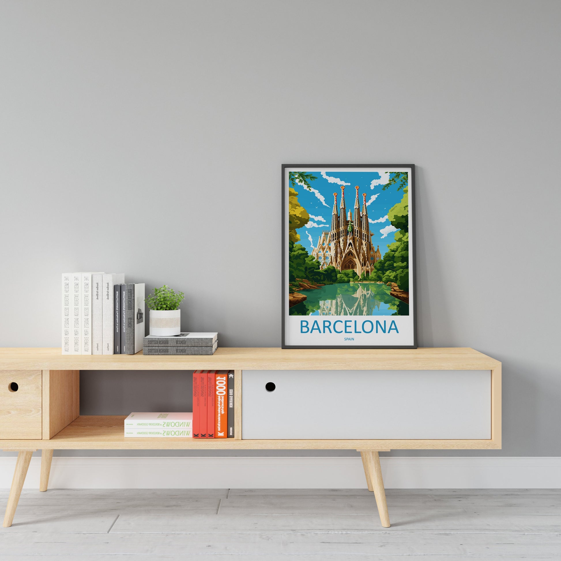 Barcelona Travel Print Wall Art Barcelona Wall Hanging Home Décor Barcelona Gift Art Lovers Spain Art Lover Gift Barcelona Print Spain Art