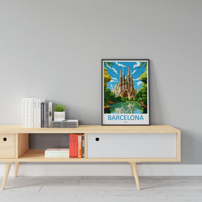 Barcelona Travel Print Wall Art Barcelona Wall Hanging Home Décor Barcelona Gift Art Lovers Spain Art Lover Gift Barcelona Print Spain Art