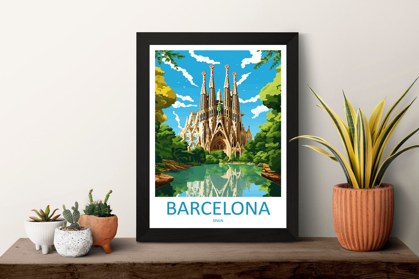 Barcelona Travel Print Wall Art Barcelona Wall Hanging Home Décor Barcelona Gift Art Lovers Spain Art Lover Gift Barcelona Print Spain Art