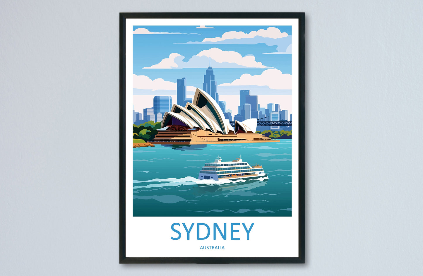 Sydney Opera House Travel Print Wall Art Sydney Opera House Wall Hanging Home Décor Sydney Gift Art Lovers Wall Art Australia Poster Decor