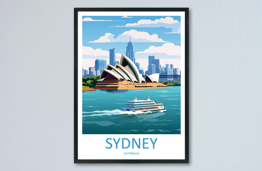 Sydney Opera House Travel Print Wall Art Sydney Opera House Wall Hanging Home Décor Sydney Gift Art Lovers Wall Art Australia Poster Decor
