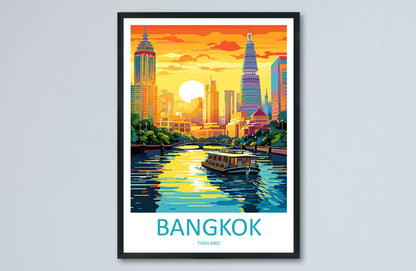 Bangkok Travel Print Wall Art Bangkok Wall Hanging Home Decor Bangkok Gift Art Lovers Wall Art Thailand Travel Print Gift Thai Travel Art
