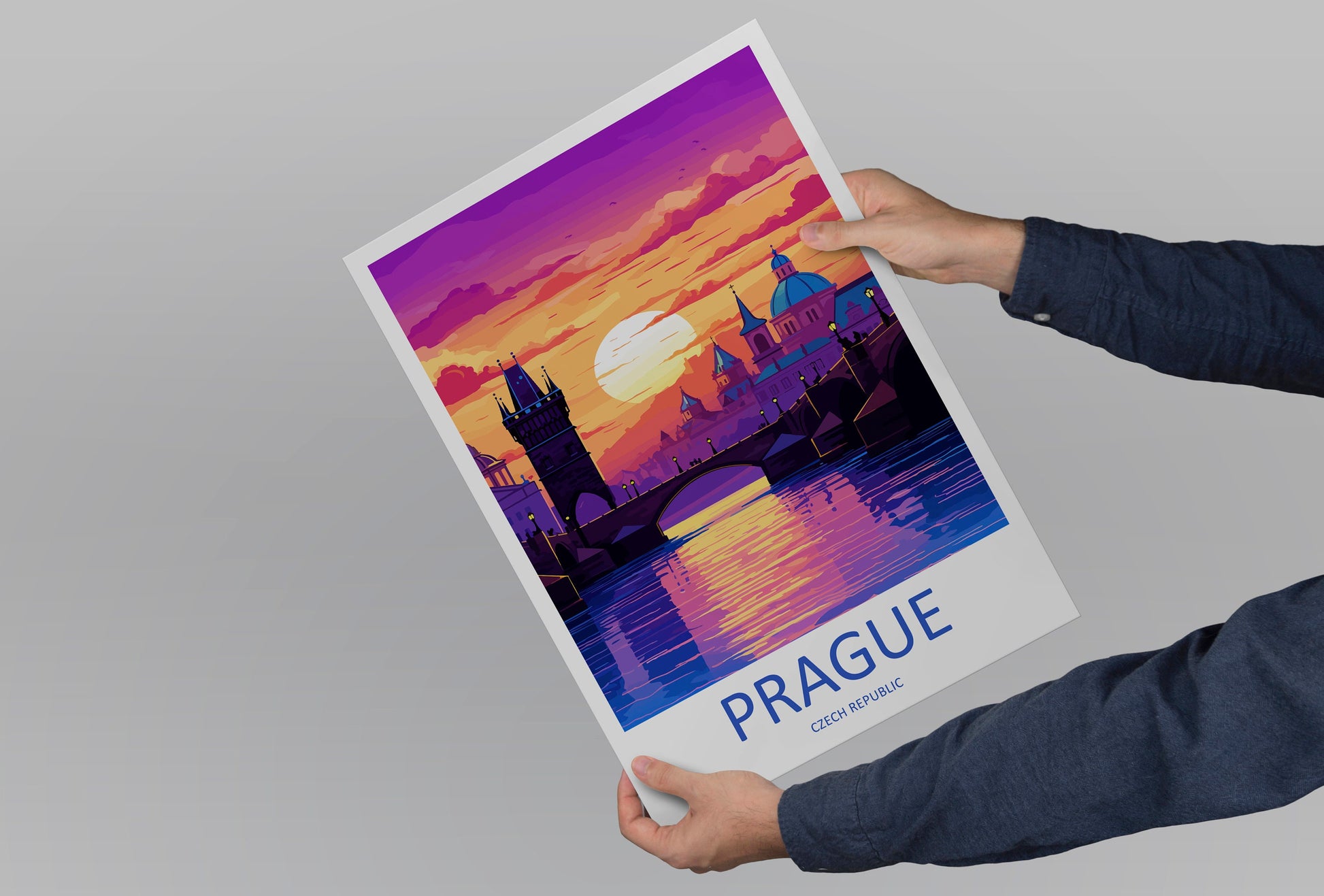Prague Travel Print Wall Art Prague Wall Hanging Home Décor Prague Gift Art Lovers Czech Republic Art Lover Gift Prague Art Decor