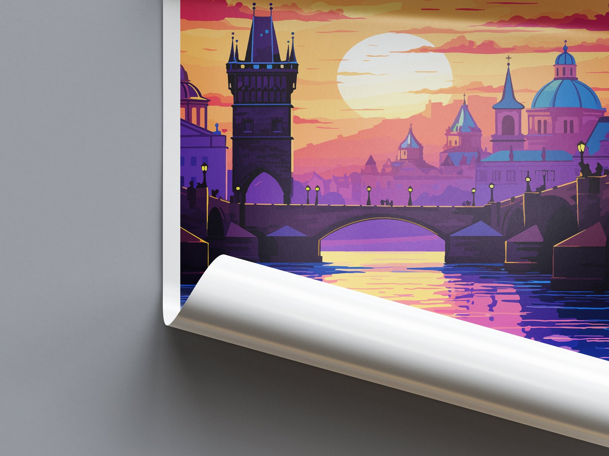 Prague Travel Print Wall Art Prague Wall Hanging Home Décor Prague Gift Art Lovers Czech Republic Art Lover Gift Prague Art Decor
