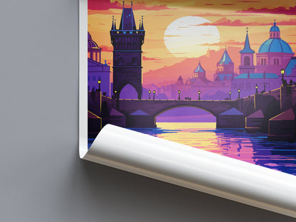Prague Travel Print Wall Art Prague Wall Hanging Home Décor Prague Gift Art Lovers Czech Republic Art Lover Gift Prague Art Decor