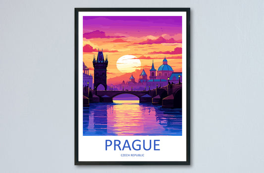 Prague Travel Print Wall Art Prague Wall Hanging Home Décor Prague Gift Art Lovers Czech Republic Art Lover Gift Prague Art Decor