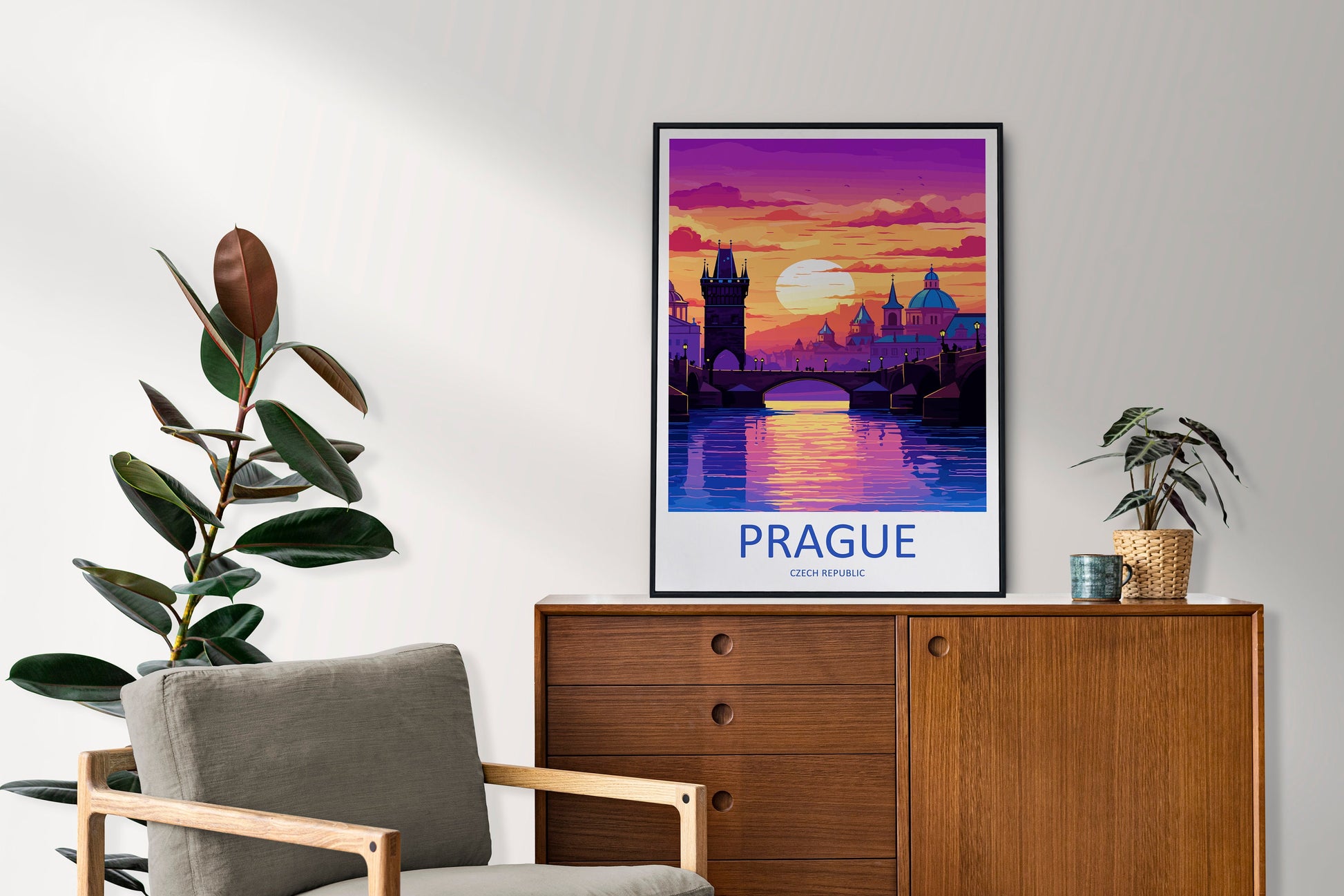 Prague Travel Print Wall Art Prague Wall Hanging Home Décor Prague Gift Art Lovers Czech Republic Art Lover Gift Prague Art Decor