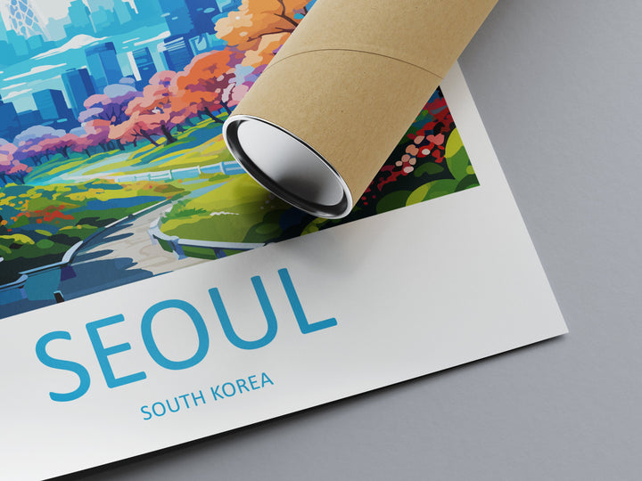 Seoul Travel Print Wall Art Seoul Wall Hanging Home Décor Seoul Gift Art Lovers South Korea Art Lover Gift Seoul Wall Décor