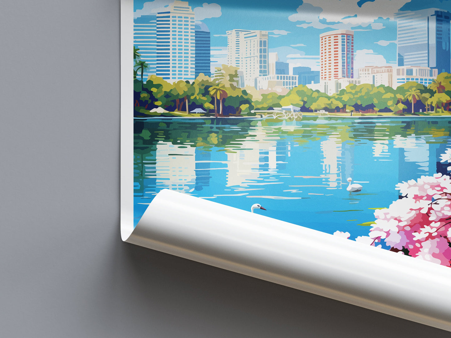 Orlando Travel Print Wall Art Orlando Wall Hanging Home Décor Orlando Gift Art Lovers Gift Beach Florida Orlando Print For Florida City