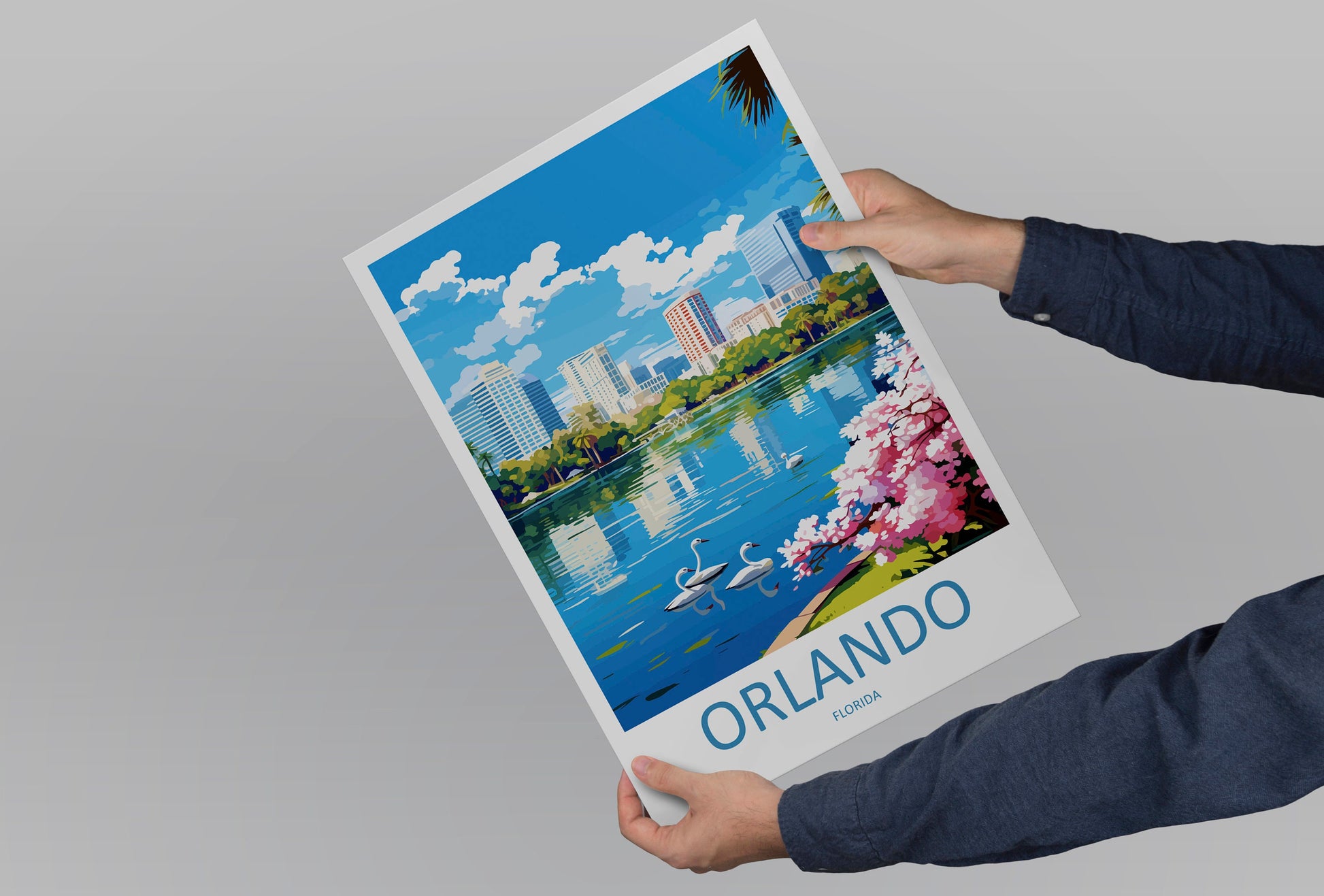 Orlando Travel Print Wall Art Orlando Wall Hanging Home Décor Orlando Gift Art Lovers Gift Beach Florida Orlando Print For Florida City