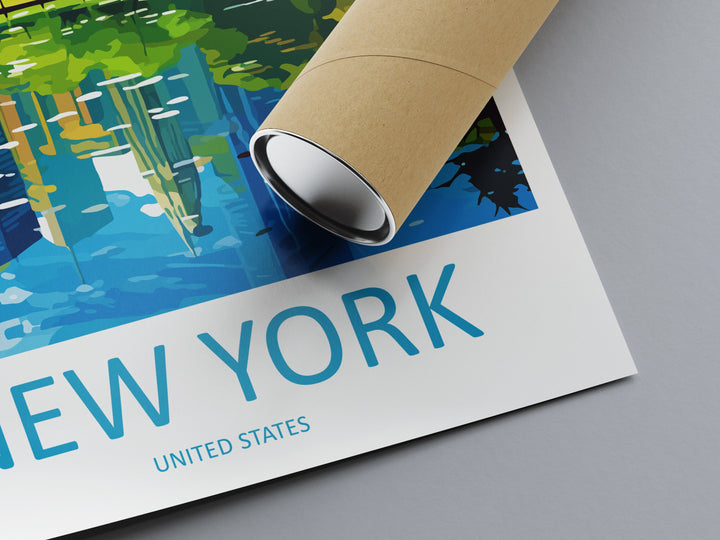 New York Travel Print Wall Art New York Wall Hanging Home Décor New York Gift Art Lovers New York State Art Gift Lover Print