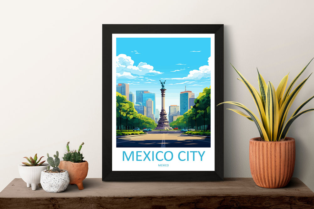 Mexico City Travel Print Wall Art Mexico City Wall Hanging Home Decoration Mexico City Gift Art Lovers Wall Art Print Art Mexico City Print
