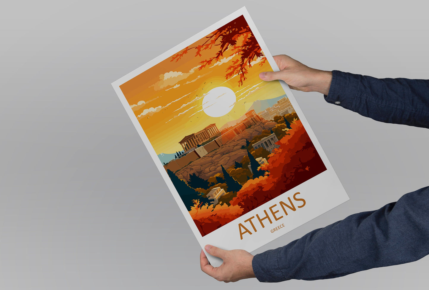 Athens Travel Print Wall Art Athens Greece Wall Hanging Home Decoration Athens Gift Art Lovers Wall Art Print Athens Greece Wall Poster Art