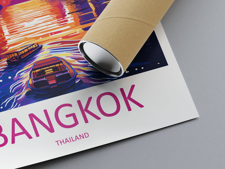Bangkok Travel Print Wall Art Bangkok Wall Hanging Home Decor Bangkok Gift Art Lovers Wall Art Thailand Travel Print Gift Thai Travel Art