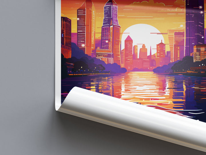 Bangkok Travel Print Wall Art Bangkok Wall Hanging Home Decor Bangkok Gift Art Lovers Wall Art Thailand Travel Print Gift Thai Travel Art