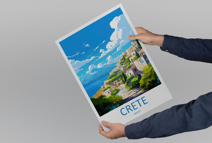 Crete Travel Print Wall Art Crete Greece Wall Hanging Home Decoration Crete Gift Art Lovers Wall Art Print Crete Wall Décor Greece Poster