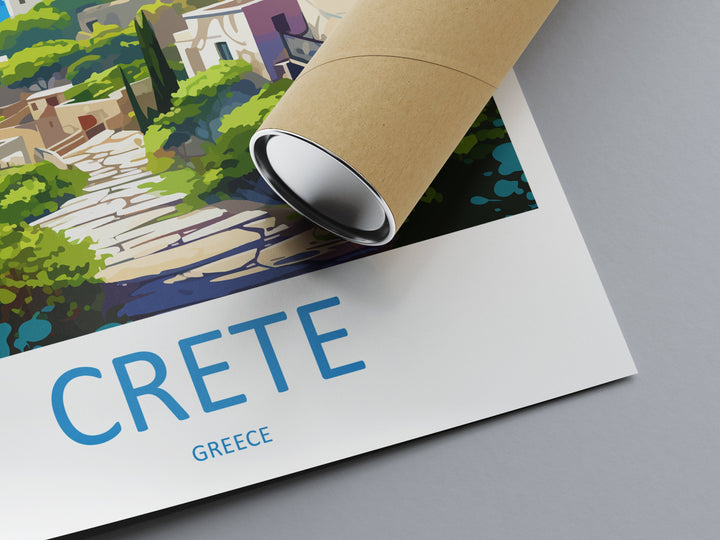 Crete Travel Print Wall Art Crete Greece Wall Hanging Home Decoration Crete Gift Art Lovers Wall Art Print Crete Wall Décor Greece Poster