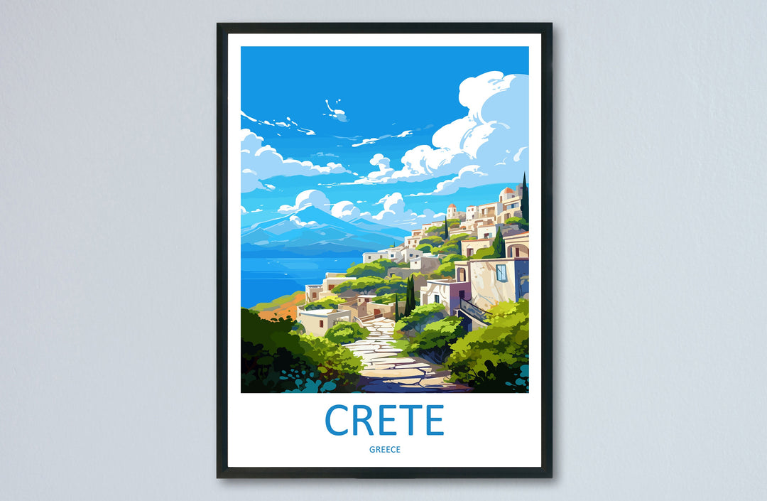 Crete Travel Print Wall Art Crete Greece Wall Hanging Home Decoration Crete Gift Art Lovers Wall Art Print Crete Wall Décor Greece Poster