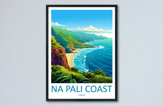 Na Pali Coast Travel Print Wall Art Na Pali Coast Wall Hanging Home Décor Na Pali Coast Gift Art Lovers Hawaii Art Lover Gift Print Artwork