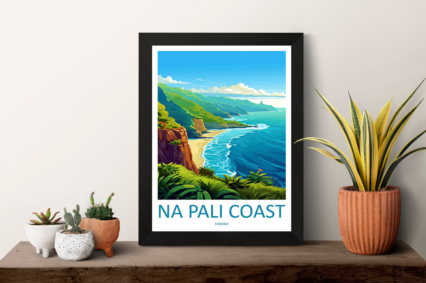 Na Pali Coast Travel Print Wall Art Na Pali Coast Wall Hanging Home Décor Na Pali Coast Gift Art Lovers Hawaii Art Lover Gift Print Artwork