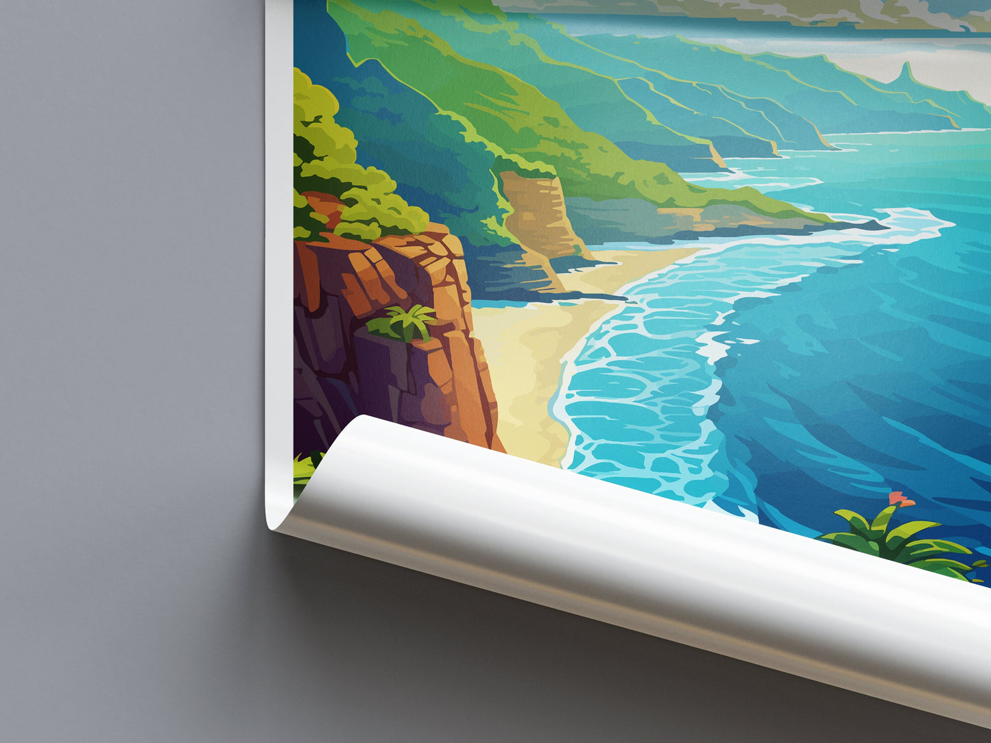 Na Pali Coast Travel Print Wall Art Na Pali Coast Wall Hanging Home Décor Na Pali Coast Gift Art Lovers Hawaii Art Lover Gift Print Artwork