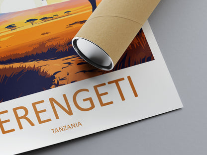Serengeti Travel Print Wall Art Serengeti Wall Hanging Home Décor Serengeti Gift Art Lovers Serengeti Art Print Tanzania Wall Décor Art