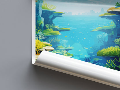Great Barrier Reef Travel Print Wall Art Great Barrier Reef Wall Hanging Home Décor Great Barrier Reef Gift Art Lovers Wall Art Australia