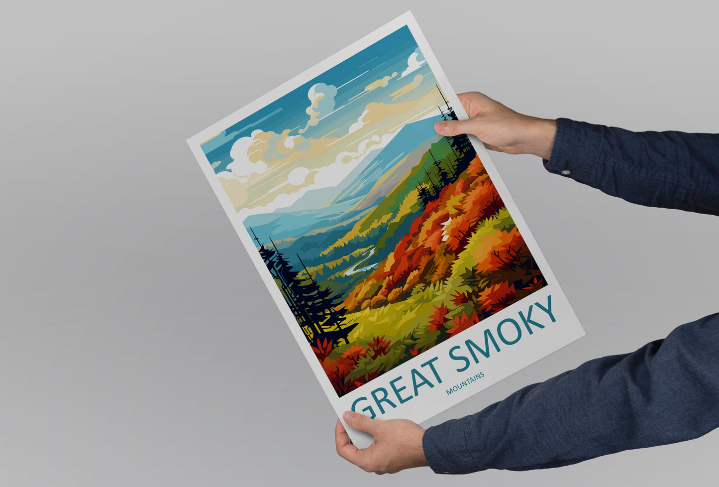 Great Smoky Mountains National Park Travel Print Wall Art Great Smoky Mountains National Park Wall Hanging Home Décor Great Smoky Mountains