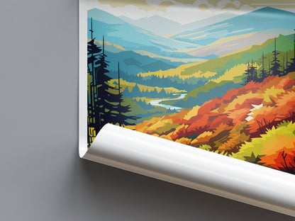 Great Smoky Mountains National Park Travel Print Wall Art Great Smoky Mountains National Park Wall Hanging Home Décor Great Smoky Mountains