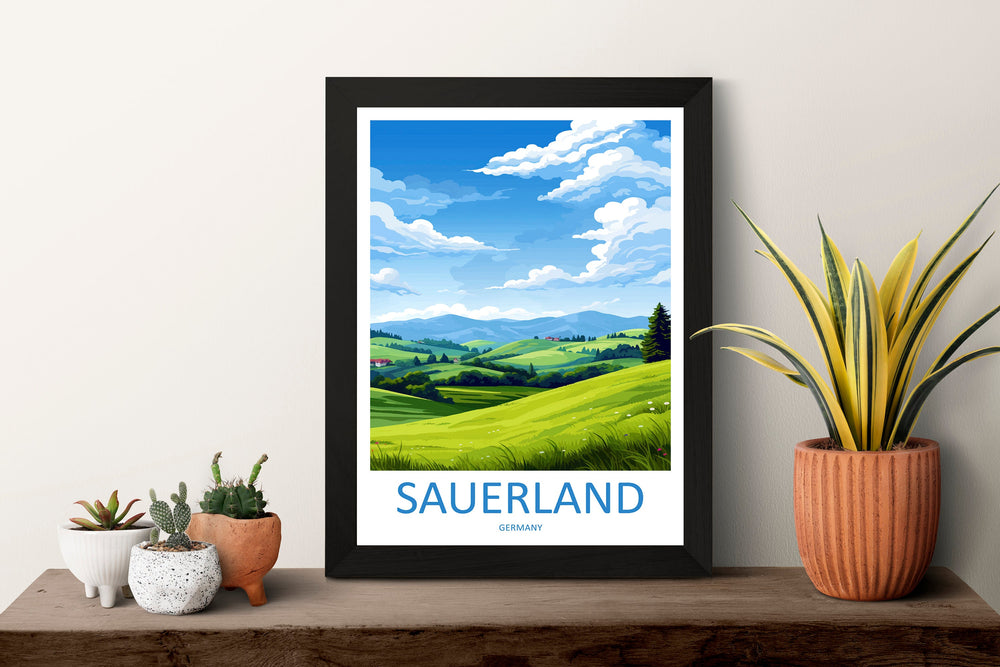 Sauerland Travel Print Sauerland Home Décor Germany Art Print Germany Sauerland Wall Print For Sauerland Gift For Germany Wall