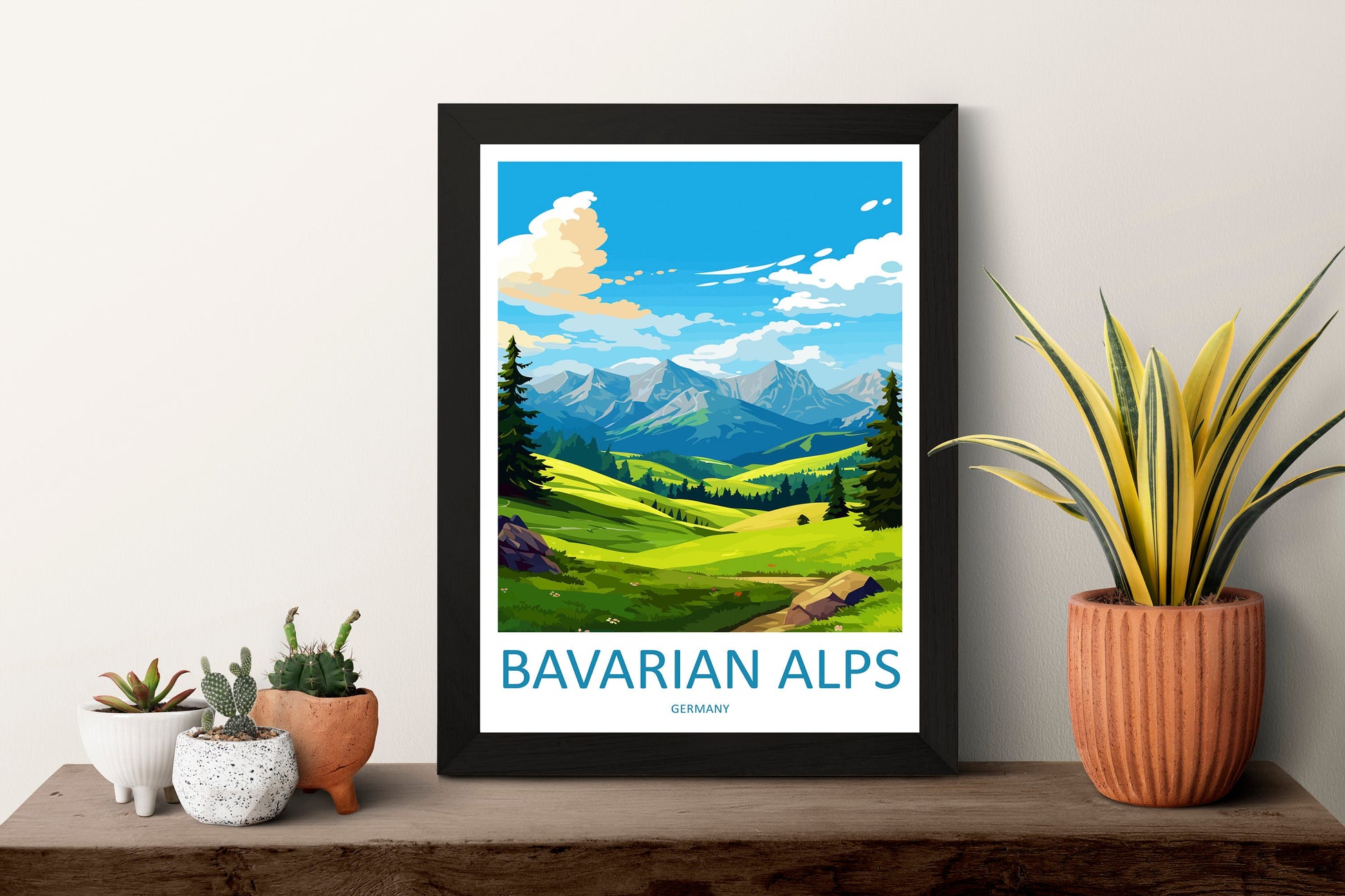 Bavarian Alps Print Bavarian Home Decor Landscape Art Print Bavarian Wall Art for Nature Enthusiast Gift Wall Hanging Bavarian Germany Print