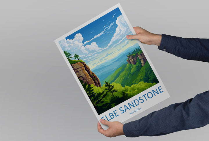 Elbe Sandstone Mountains Travel Print Elbe Sandstone Home Décor Germany Art Print Germany Elbe Sandstone Wall Print For Elbe Sandstone Gift