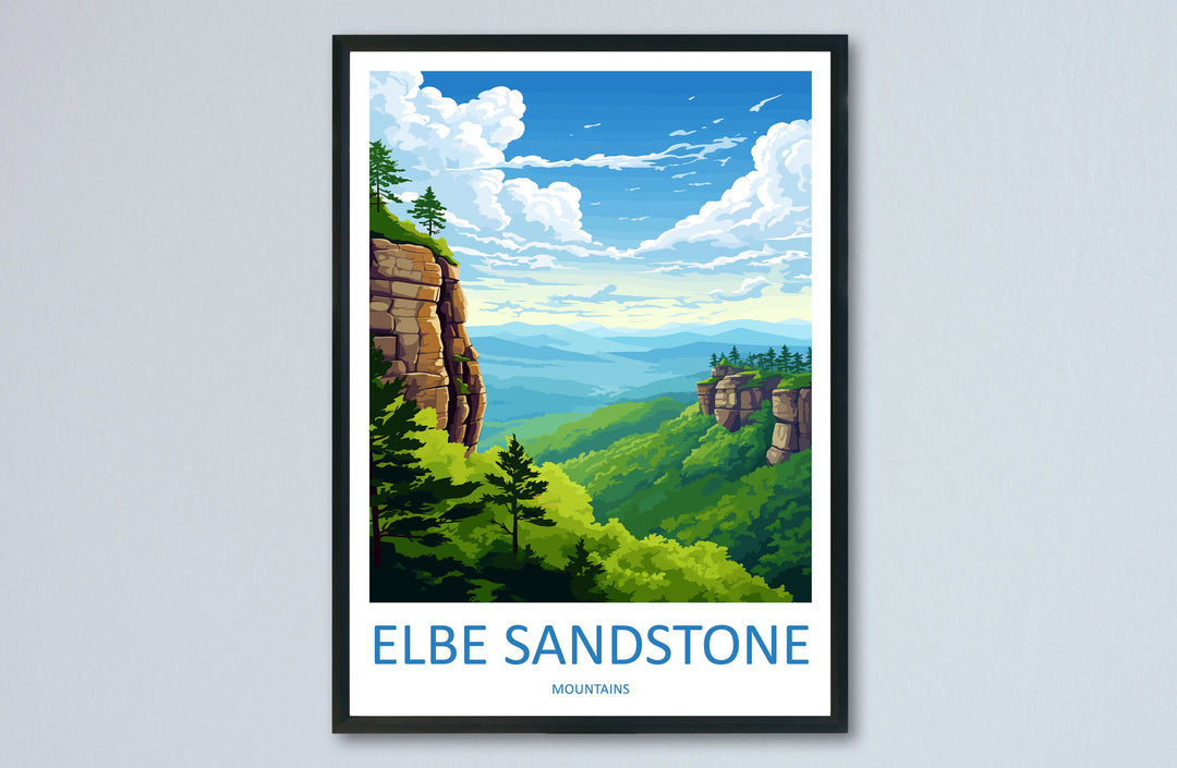 Elbe Sandstone Mountains Travel Print Elbe Sandstone Home Décor Germany Art Print Germany Elbe Sandstone Wall Print For Elbe Sandstone Gift