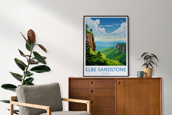 Elbe Sandstone Mountains Travel Print Elbe Sandstone Home Décor Germany Art Print Germany Elbe Sandstone Wall Print For Elbe Sandstone Gift