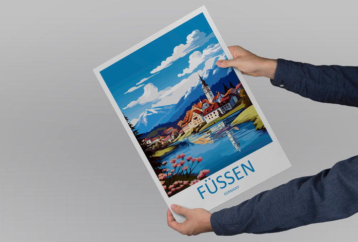 Füssen Travel Print Füssen Home Décor Germany Art Print Germany Füssen Wall Print For Füssen Gift