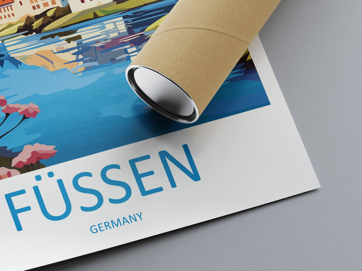 Füssen Travel Print Füssen Home Décor Germany Art Print Germany Füssen Wall Print For Füssen Gift